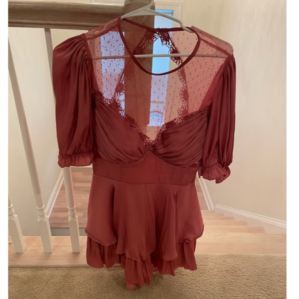 Rose mesh romper